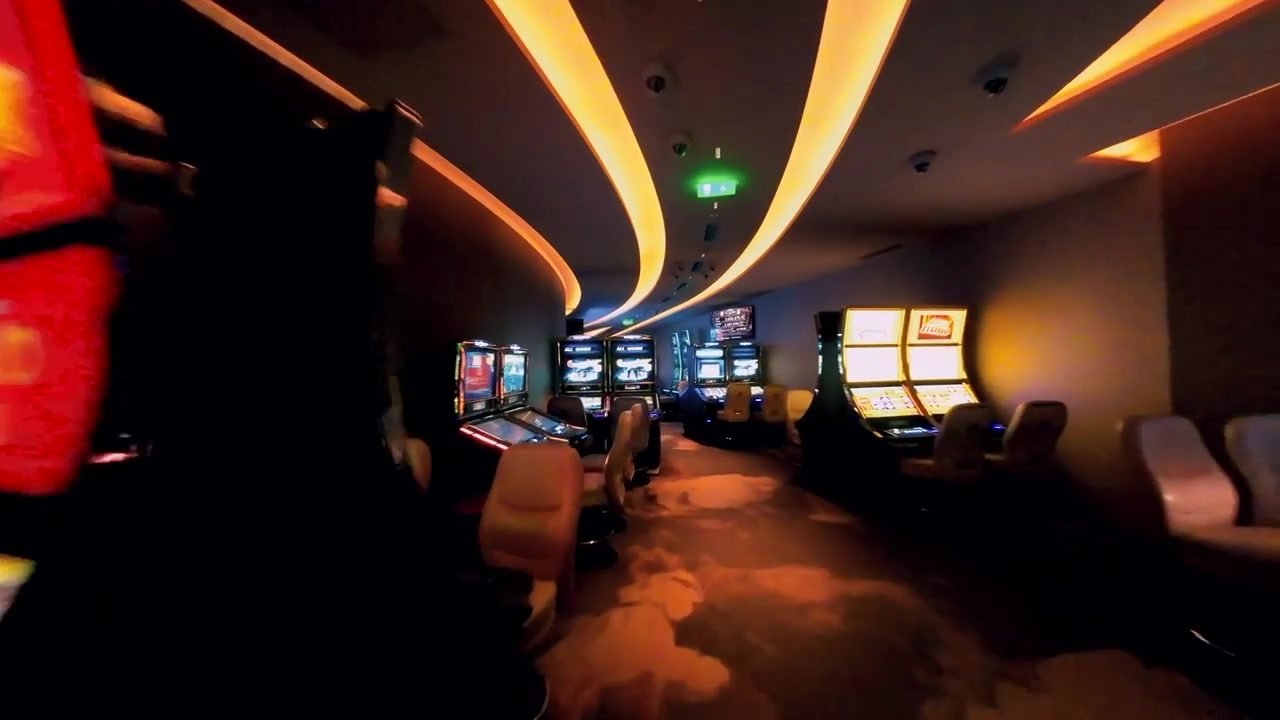Slot machines in the lounge area
