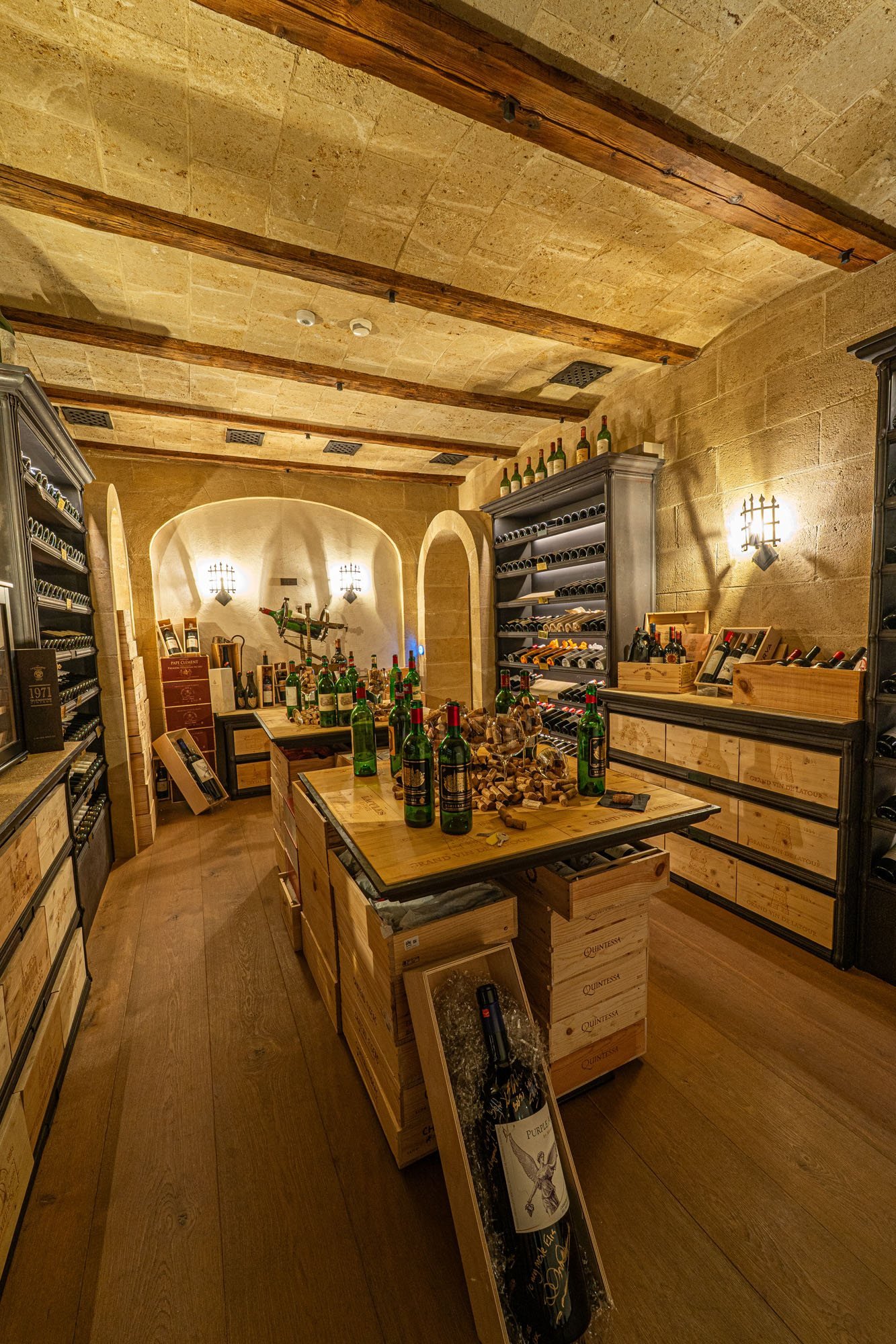 The wine cellar at Grand PaneVino